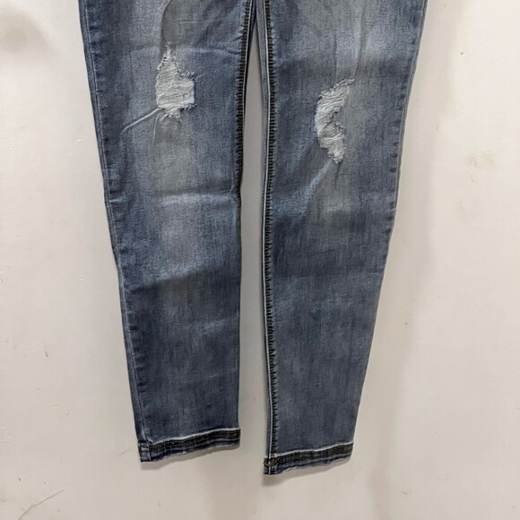 Coco + Carmen OMG Distressed Skinny Ankle Jeans Light Wash Pull On Pants Sz S - Picture 5 of 11